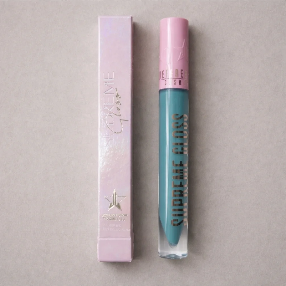 Jeffree Star Supreme Lip Gloss Teal Aqua Women OS Neon Y2K Festival Makeup Goth